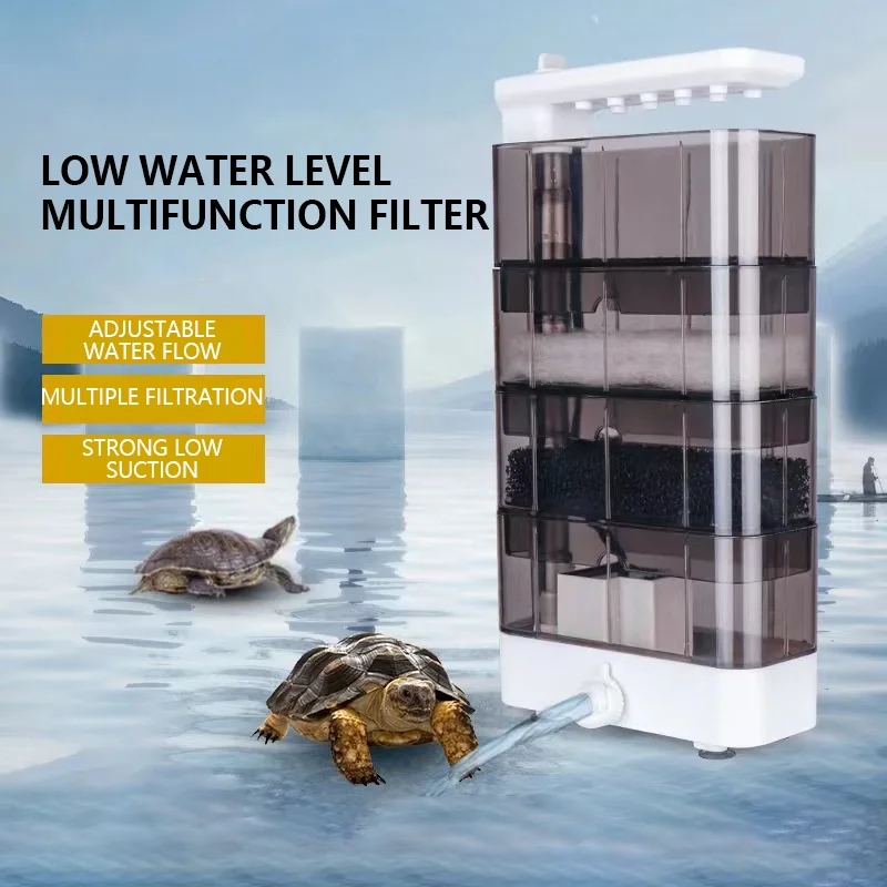 Aquael Filter Fzn - 3-in-1 水族館静かな魚カメタンクフィルター 220-240V 低水トリクル糞便吸引浄水器水族館アクセサリー