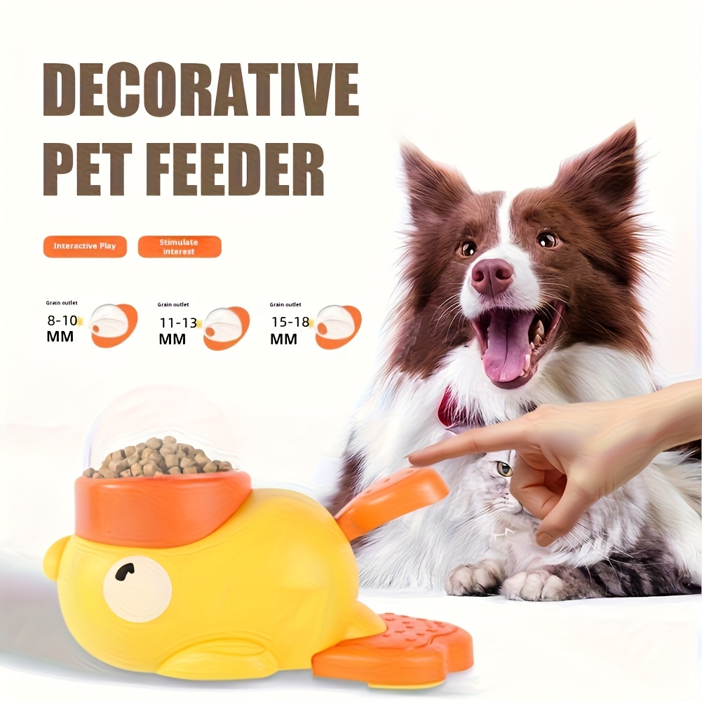 Royal Canin Food Medium - ペット用スローフードボウル、アヒル型犬用スナックディスペンサー、早食い防止犬用フードフィーダー、小型・中型ペット用インタラクティブフィーダー