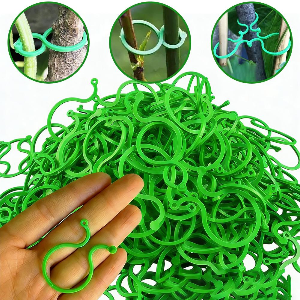 100個入り 植物サポートクリップ 頑丈な園芸用クリップ ト - Vine Climbing Plastic のレビューと価格