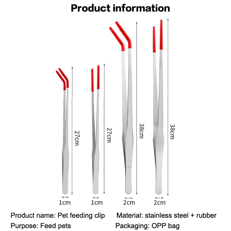 ゴムチップ付き爬虫類給餌用トング、ステンレス製水槽用ピンセッ - Feeding Tong Stainless のレビューと価格