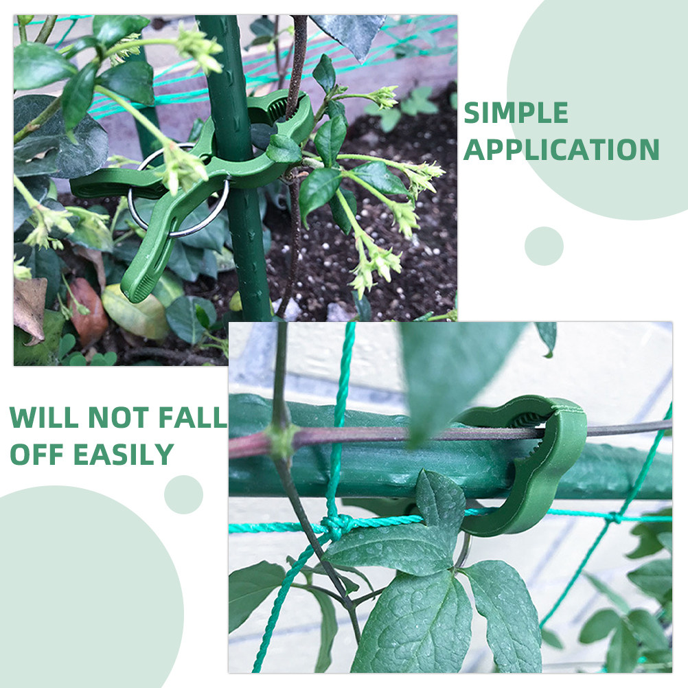60個入り プラスチック製 植物支柱クリップ、ガーデン用トレ - Vine Climbing Plastic のレビューと価格